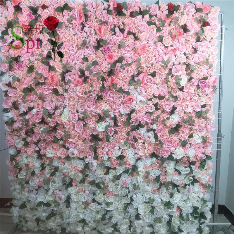 

SPR Customizable Artificial Rose Flower Wall For Wedding Decoration