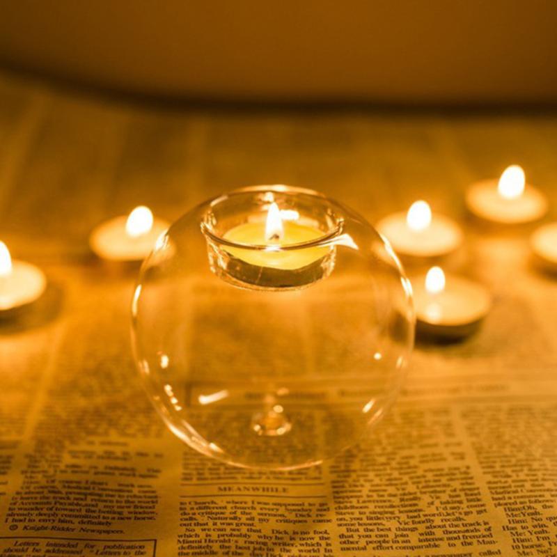 

Large Crystal Ball Candle Holder Prepackaged Elegant Heavy Solid Tealight Holder Centerpiece Home Decoration Wedding Anniversary