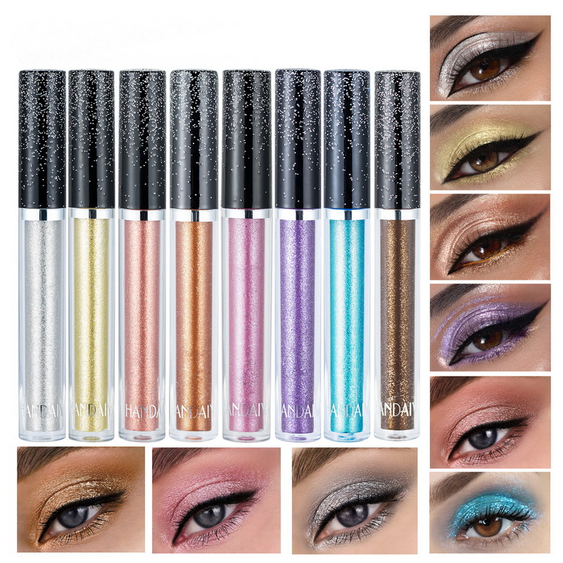 

Handaiyan Liquid Eyeshadow 12 Color Single Eye Shadow Glitter Diamond Pearl High Shiny Metallic Finish Makeup Eyeshadows, Extra shipping fees only