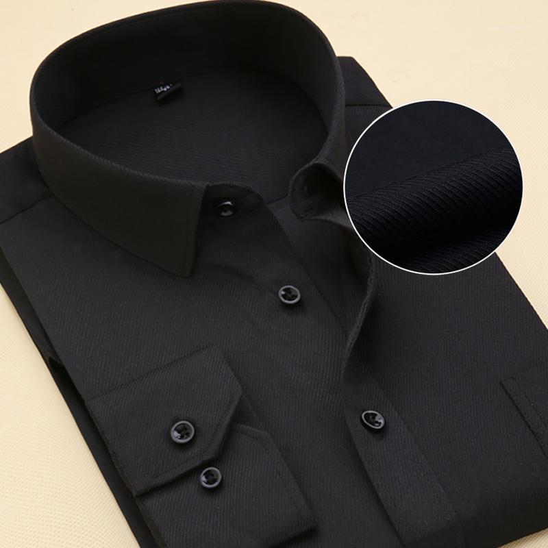 

Men Dress Shirt Business Wear Solid Shirts Pocket Male Casual Regular-fit Tops Button Down Shirts1, 13