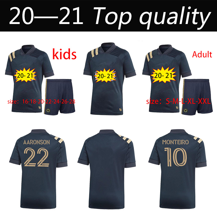 

2020 Philadelphia Union Soccer Jerseys MLS #10 MONTEIRO BEDOYA Uniform 2020/21 #22 AARONSON PRZYBYLKO Football Adult kit Shirts, Black;yellow