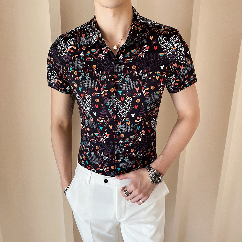 

Ethnic Male Summer Short-sleeve Version Thin High-quality Shirt Tight Clothes 8yy4, Black