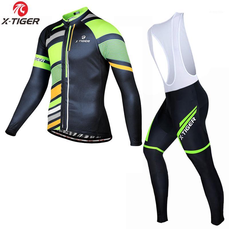 

X-Tiger 2020 Cycling Clothing Set Quick-dry Bicycle Wear Long Sleeve MTB Bike Jersey Ropa Cycling Wear Kit1, Autumn cycling set
