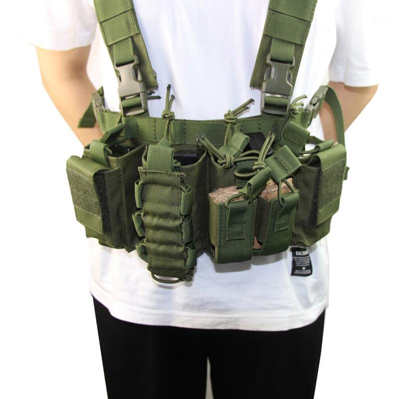 

equipment tactical Vest Paintball Carrier Strike chaleco chest rig Pack Pouch Light Weight Heavy Duty vest1, Black