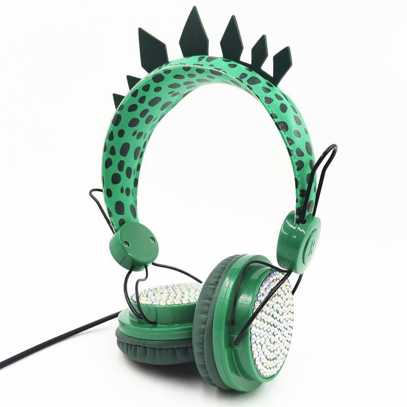 

New Unicorns Kids Headset Green Dinosaur Children's Headset Cartoon Kids Cute Jurassic Dinosaur Ear Headphones1