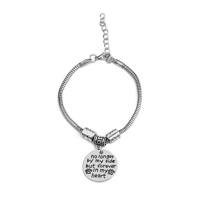 

Fashion no longer by my side but forever in my heart Letter Charm Bracelet trendy men women dog cat cute pet lovers jewelry