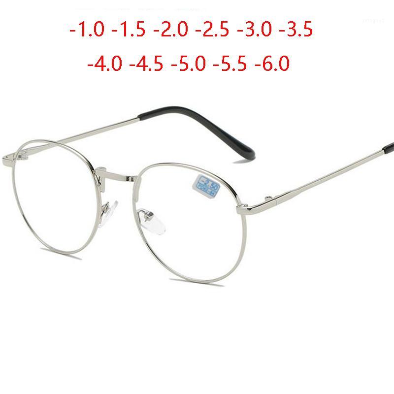 

Sunglasses Retro Oval Myopia Glasses Finished Women Men Metal Silver/Black/Gold Prescription Eyeglasses Diopter -1.0 -1.5 -2.0 To -6.01