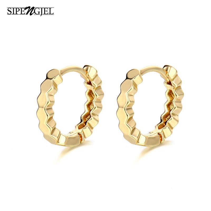 

New Fashion cute Geometric Bee net shape Earrings gold color small hoop Earrings For Women Jewelry 2020 trend