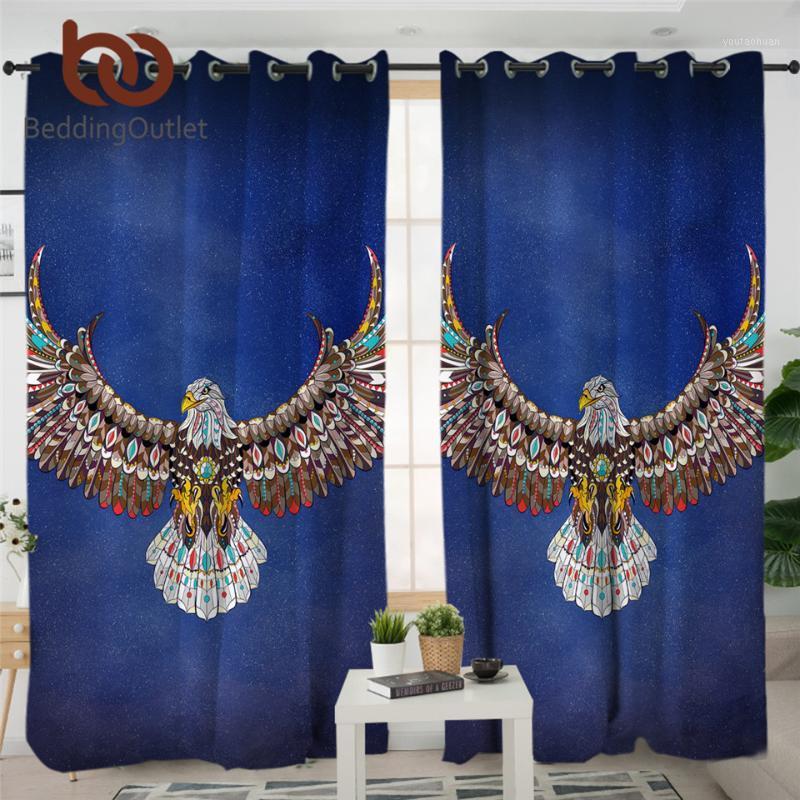 

BeddingOutlet Eagle Curtain for Living Room Geometric Bedroom Curtain Galaxy Window Treatment Drapes 1-Piece Night Sky cortinas1, 001 1 piece