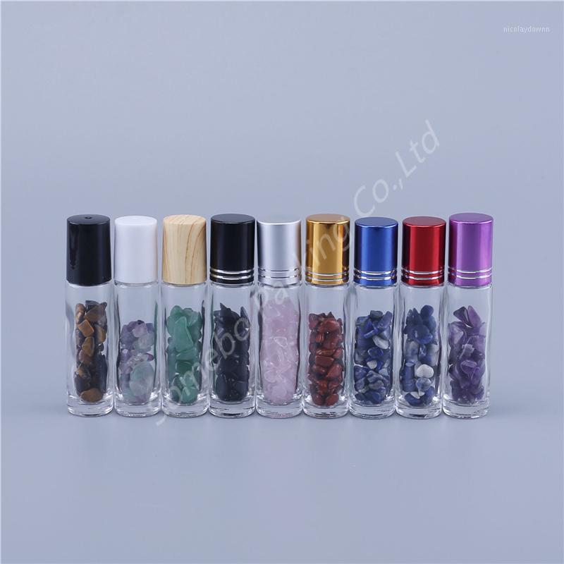 

300X10ml Portable Clear Thick Glass Roller Essential Oil Perfume Bottles with Small Gravel Travel Refillable Roller Ball Bottle1