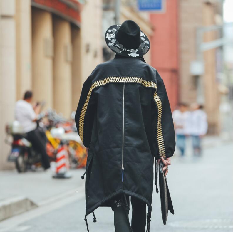 

2021 New Loose Autumn in Coat Style Men's Korean Version Thin Joker Clothing Long Wear of Men. 5J7M, Black