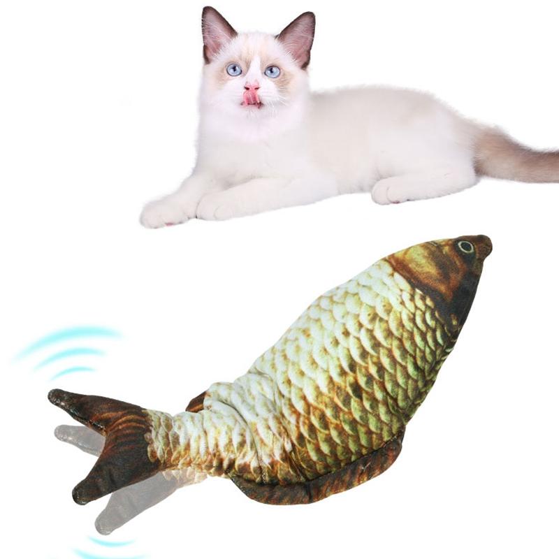 

New 30CM Electronic Pet Cat Toy Electric USB Charging Simulation Fish Toys For Dog Cat Chewing Playing Biting Supplies