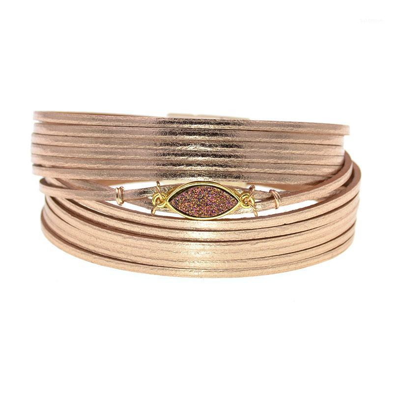 

Bohemian Leather Bracelets for Women Ladies Slim Strips Multilayer Wide Wrap Bracelet Female Jewelry Gift1