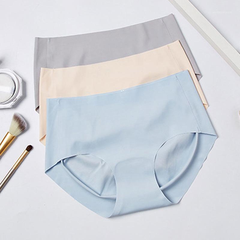 

New Ice Silk Panties Traceless Underwear Anti Hip Underpanties Silk Crotch Peach Hip One Piece Briefs Zero Binding Comfortable1, 01