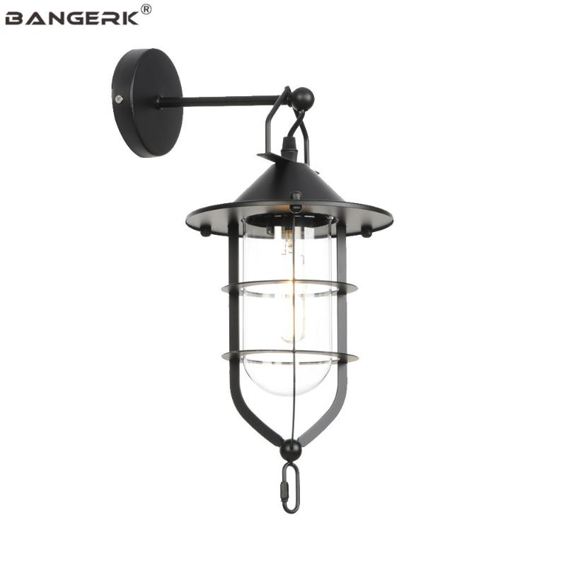 

Vintage Industrial Edison Sconce Wall Lights Loft LED Wall Light Fixtures Iron Glass Bedside Lamp Home Decor Luminaire