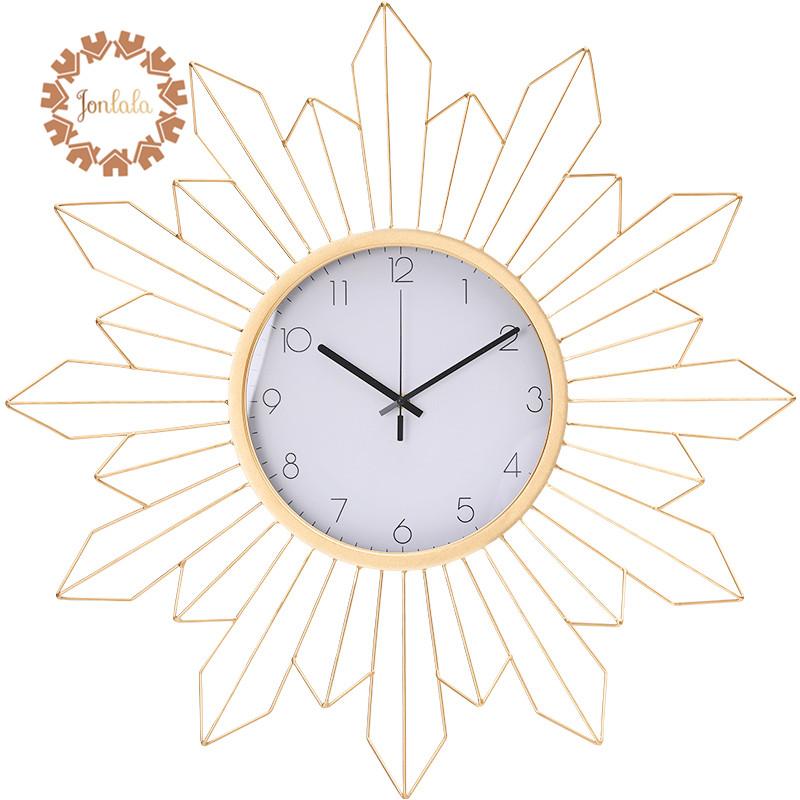 

Creative Metal Hanging Sun Clock Living Room Decoration Creative Wall Clock Ornaments Sun Best Gift