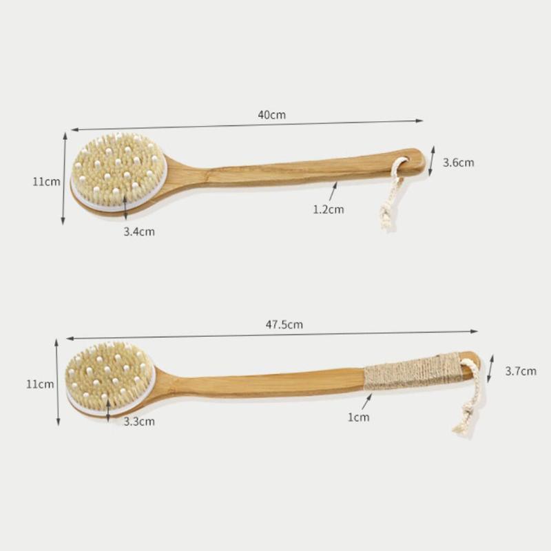 

100% Natural Bristle Body Shower Brush Brush Long Handled Spa Massager1