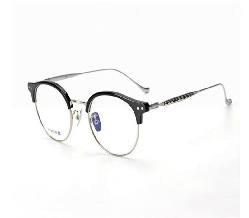 

MONGOTEN Unisex Retro Pure Titanium Full Rim Optical Eyewear Round Frame Brand Design Clear Lens Myopia Eyeglasses Spectacle1