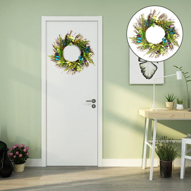 

Artificial flowers Garden Colorful Christmas Wreath Door Wall Ornament Garland Weeding Party Decoration Photo Props