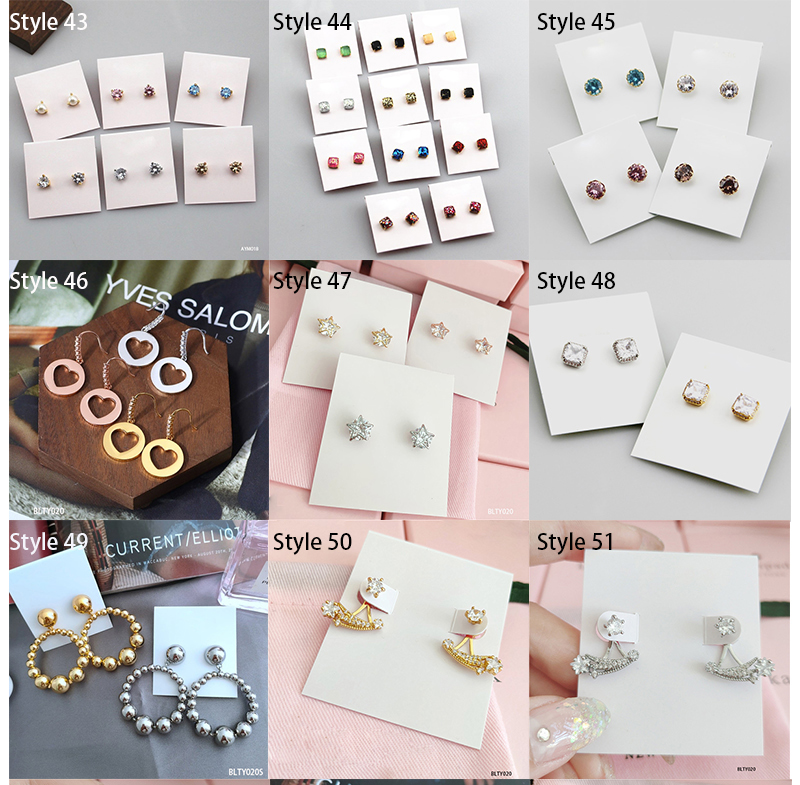 

Animal Ear Studs Bling Crystal Earrings