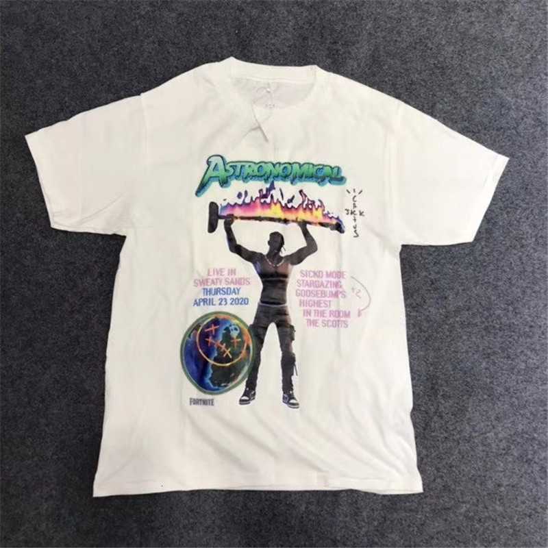 

2021 New Travis Scott Astronomical T-shirt Women Best Quality Couples Cotton Astroworld t Shirt Men Tops Tees Dvwk
