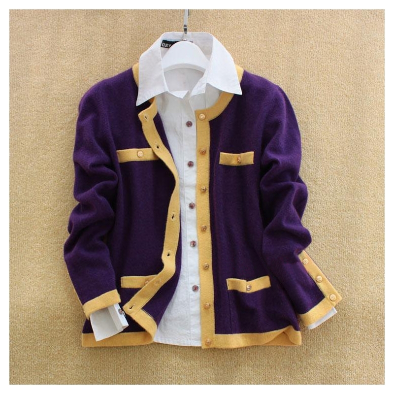 

Women's Long Cashmere Sexy Cardigan Women Spring Autumn Yellow Pink Sweater With Button Female O Neck Knitted Cardigans Y200910, White;black