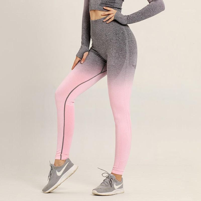 

Ladies Gradient Color Seamless Yoga Leggings Legging Pants For Women Sport Push Up Fitness Gym Running Yoga Gym Leggings Woman1, Color 1