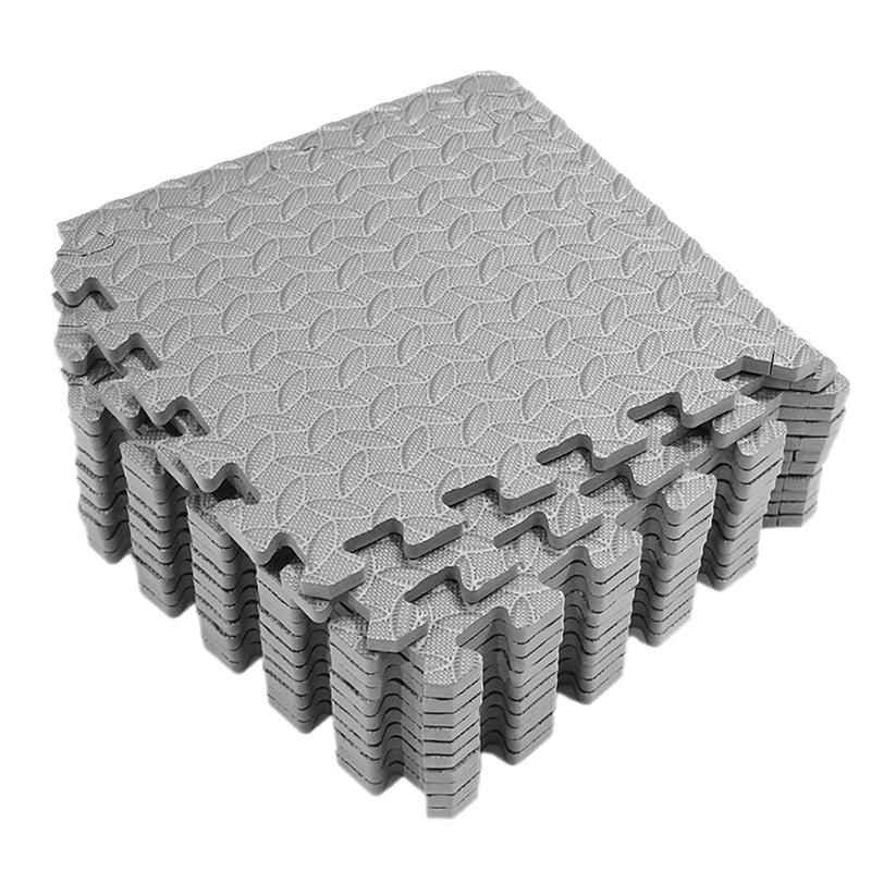 

24Pcs EVA Foam Gym Mat with Interlocking Tiles for Equipment 30X30cm, Grey