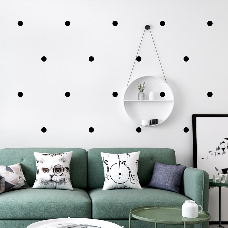 

Nordic Style Wallpaper Ins Modern Minimalist Geometric Black and White Dots Living Room Bedroom TV Background Wall Paper, As pic