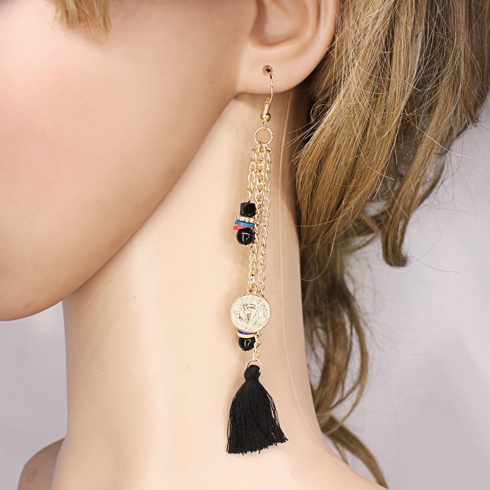 

Long Chain Tassel Earrings For Women Bohemian Long Bead Dangle Earring Ear Statement Jewelry Gifts Korean Fashion