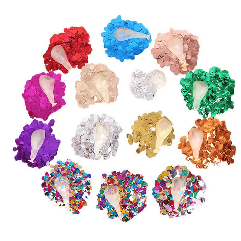 

10 30g Wedding Party Throw Confetti Aluminum Foil Small Circle Disc Sequins Transparent Wave Ball Decoration Balloon Accessories
