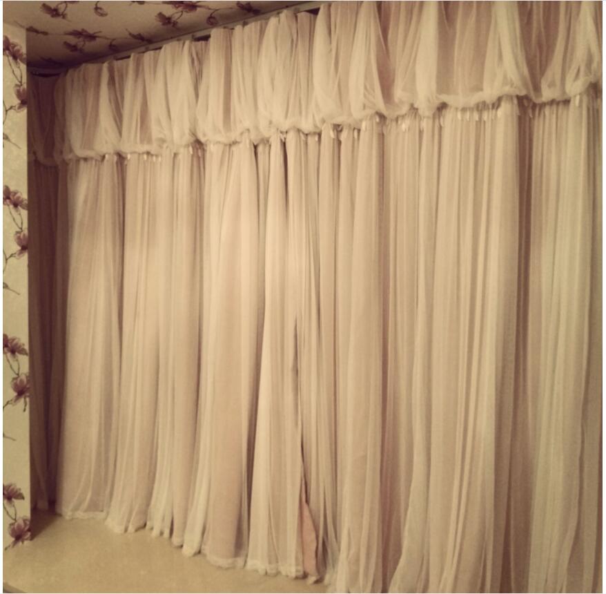 French window bay Sheer Curtains finished product special price pure color lace living room cloth bedroom Korean curtain-image-626177618
