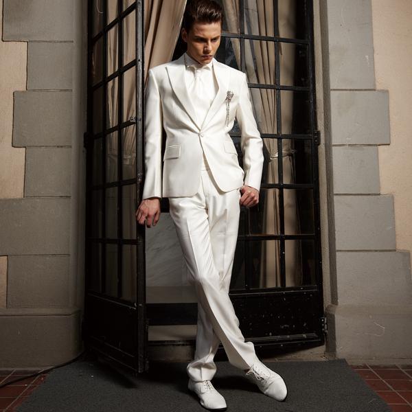 

2020 Latest Coat Pant Designs White Classic Wedding Suits for Men Italian Slim Fit Custom Made Suit Tuxedo 2 Pieces Masculino, Black