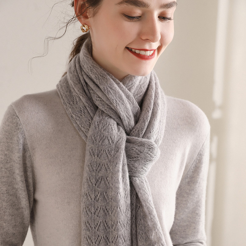 

180*40cm female handkerchief degree warm and soft printing 100% pure cashmere goat knitting women's scarves