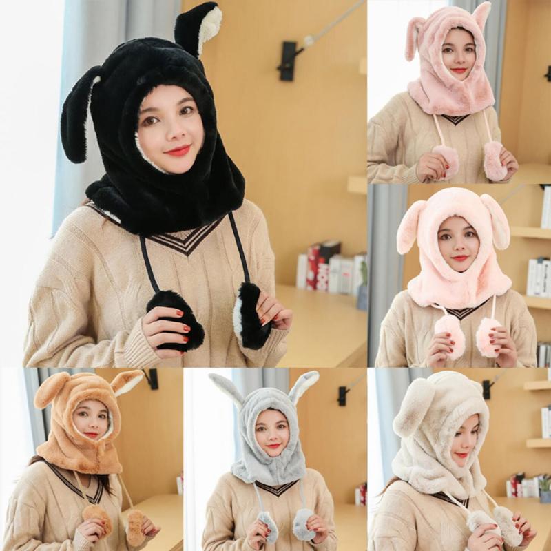 

40# Ladies' Ears Warm Hats Winter Women Cold And Windproof Fur Girls Hats Selling Cute Plush Thermal Plus Velvet Ski Caps, Gray