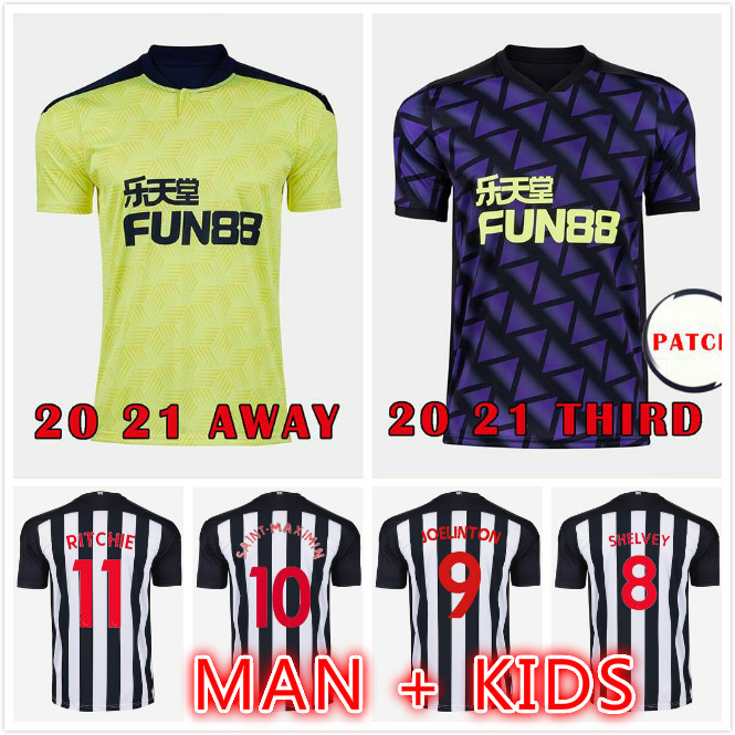 

20 21 New castle RITCHIE SOCCER JERSEYS HOME UNITED JOELINTO 2020 2021 home LASCELLES SHELVEY FOOTBALL YEDLIN SHIRT set men kids kit uniform, Black;yellow
