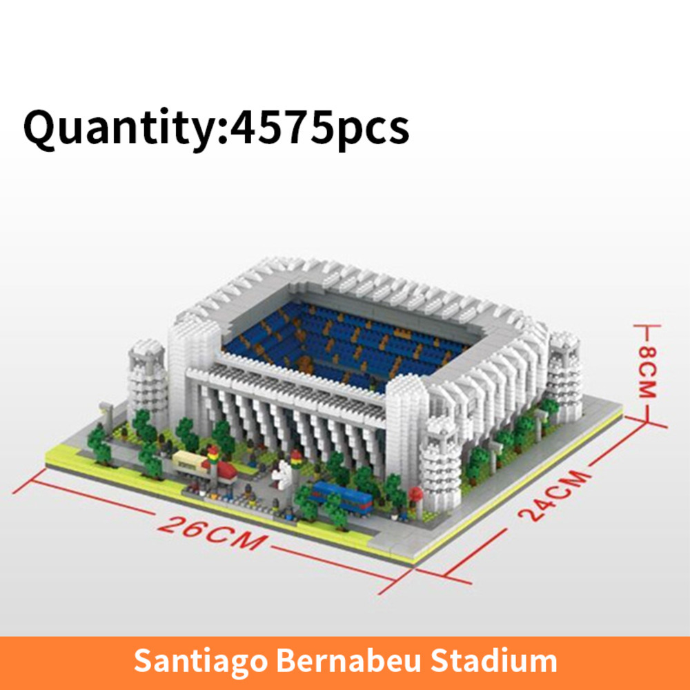 

Architecture block Old Trafford Football Field Toy Nou Camp Stadium Building Milano Micro Blocks Educational Bricks Gifts C0119