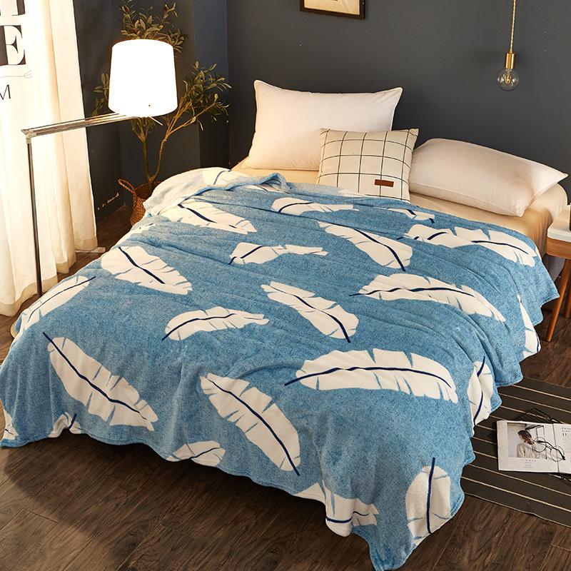 

Warm Soft Flannel Blanket Coral Plaid For Sofa Air Travel Blanket Beds Throws Fleece Thin Animal