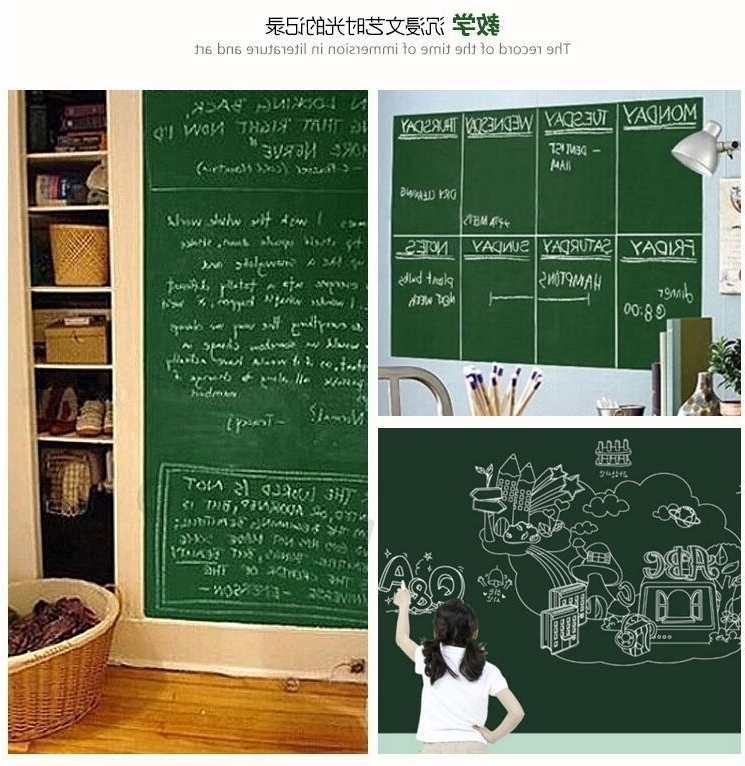 

18*79inch Chalkboard Blackboard Wall Stickers Black Board Sticker Erasable Removable Sticker With Chalks Or Pen For Kids Children