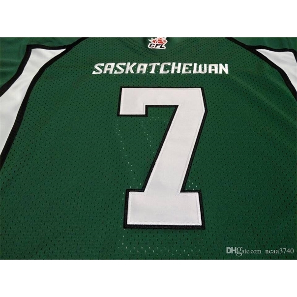 

rare 604 Youth women Vintage Saskatchewan Roughrider #7 Cody FAJARDO Football Jersey size -4XL or custom any name or number jersey, Green men s-4xl