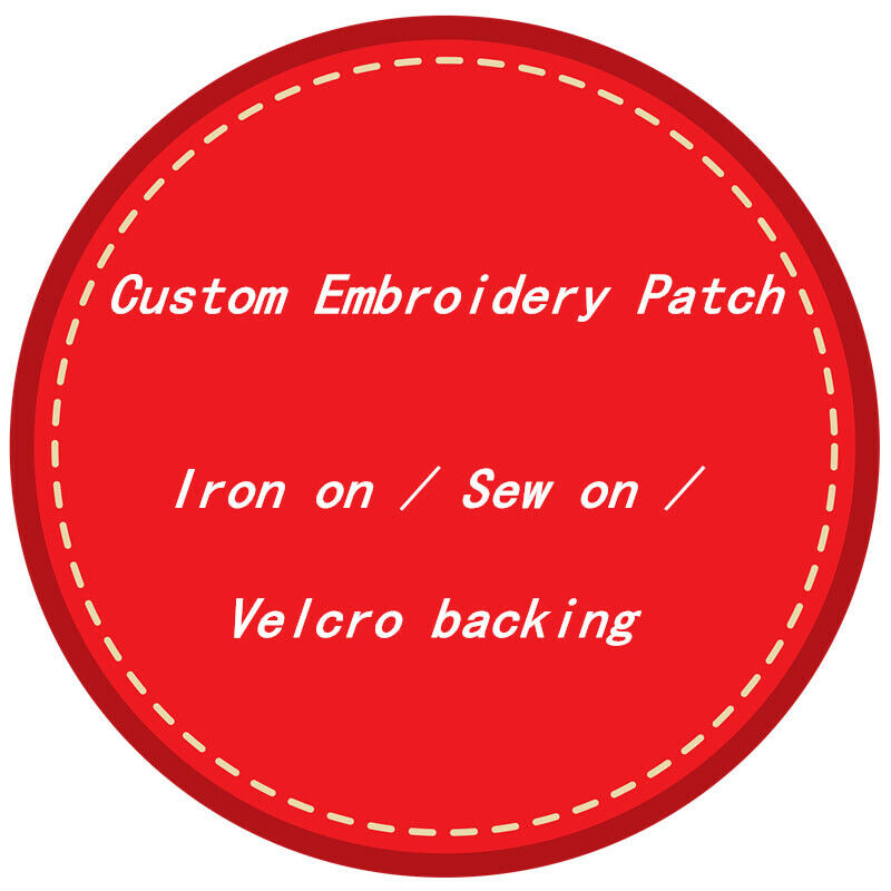 

Custom Logo Patches Iron on Embroidered Patch Sew Badges Company Name Badge Biker Design Wholesale Price Apparel Sewing, Black