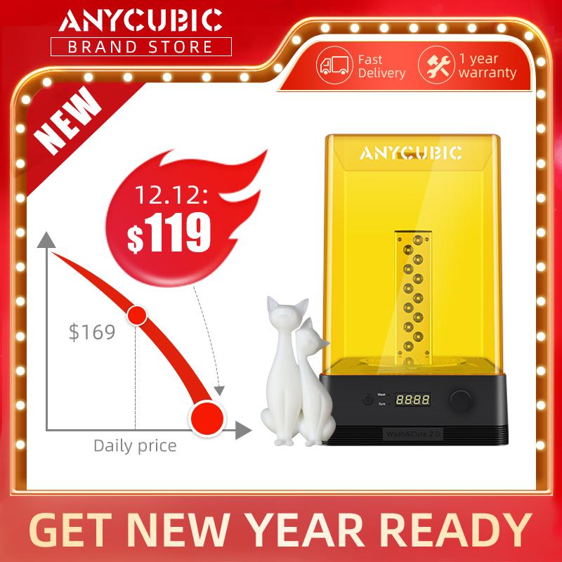

ANYCUBIC 3D Printer New Wash and Cure 2.0 Machine Upgrated for Photon series 3d printer Dual purpose 2 in 1 Machine