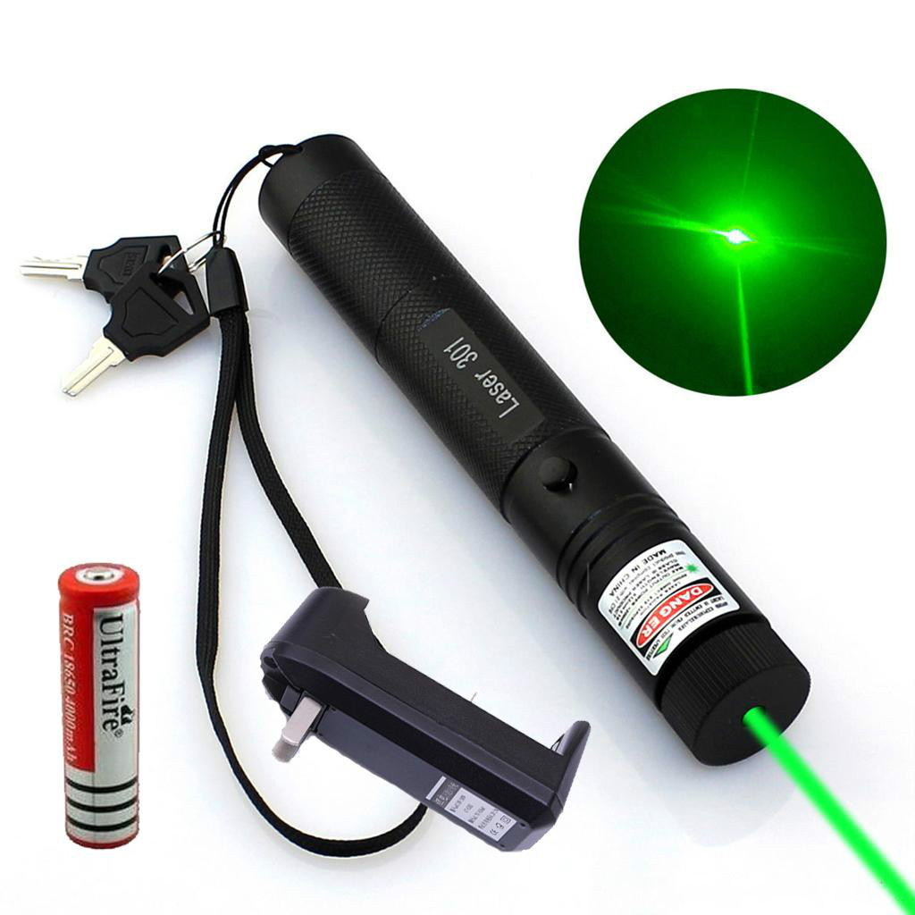 

10Mile Military Green Laser Pointer Pen 5mw 532nm Powerful Cat Toy+18650 Battery+Charger