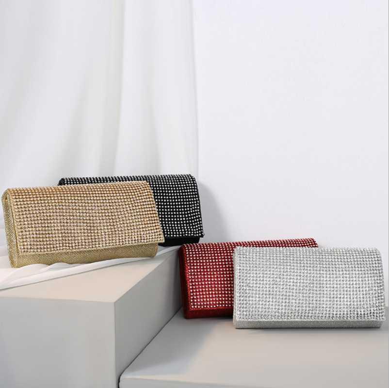 

female party prom cocktail Evening Bag Wedding Handbags women bridal clutch Purse Lady Diamond Rhinestone Clutches shoulder bag1, Color same picture