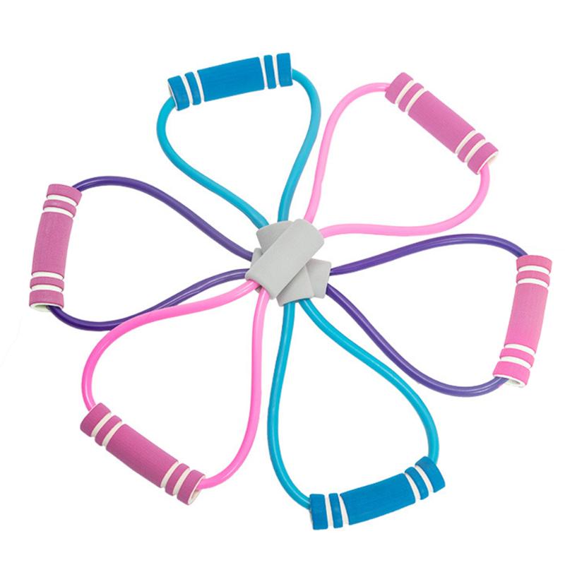 

New Gym 8 Word Elastic Band Chest Developer Rubber LOOP Latex Resistance Bands Fitness Equipment Stretch Yoga Training Crossfit