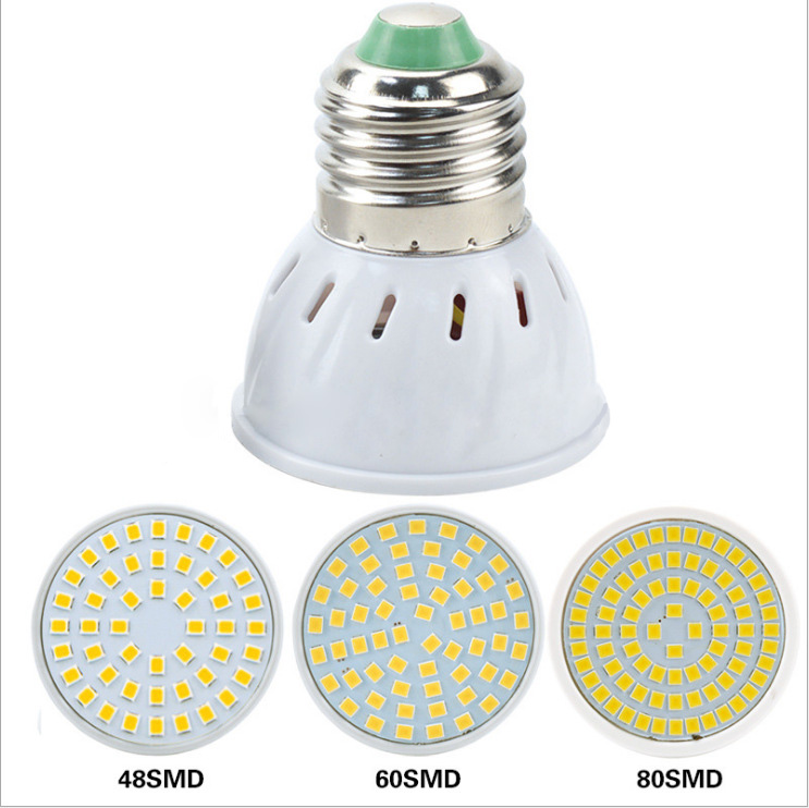 

GU10 LED E27 Lamp E14 Spotlight Bulb 48 60 80leds lampara GU10 bombillas led MR16 gu5.3 Lampada Spot light B22