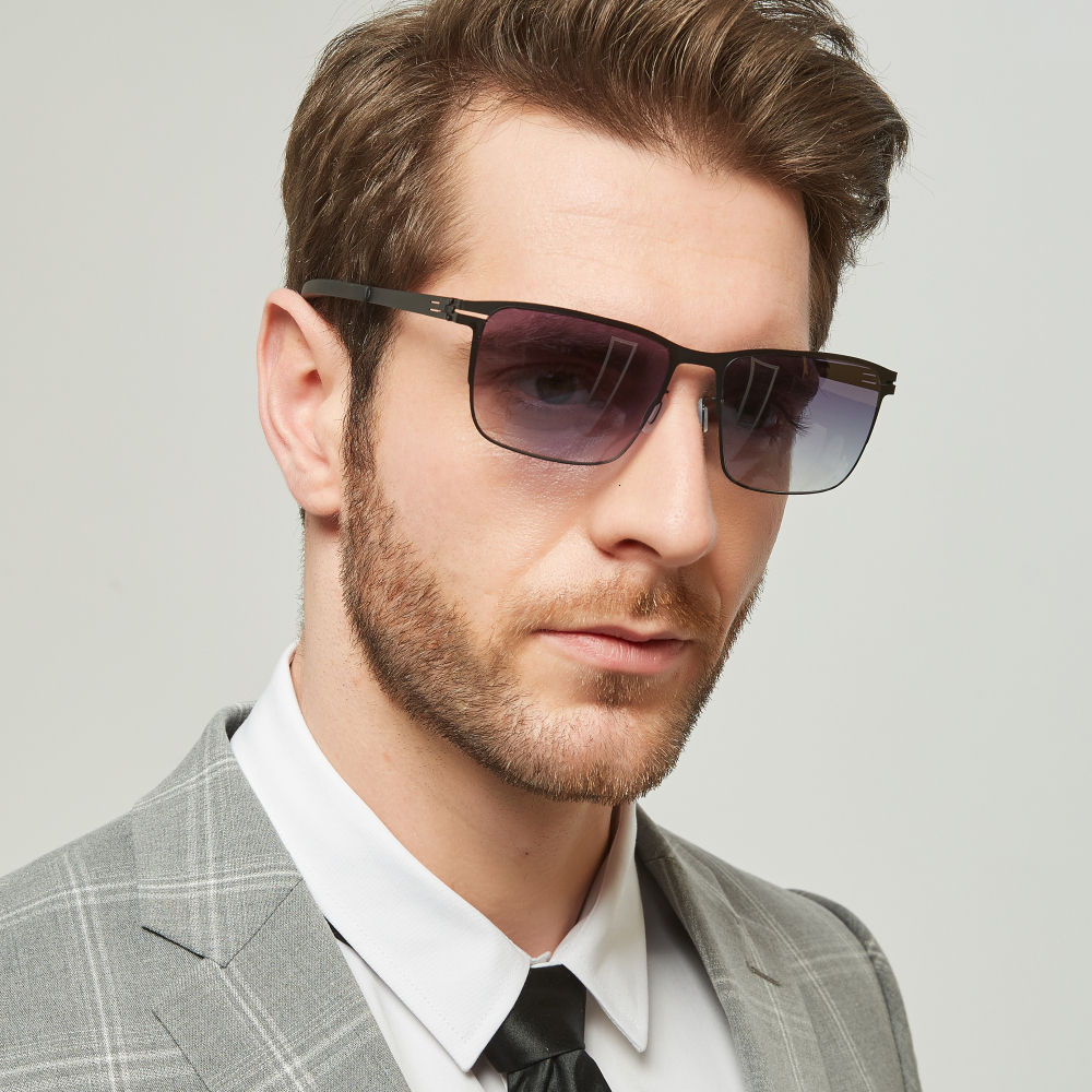 

2021 New Berlin Marks Design Men's Gradient Lens Super Light Screw-less Sunglasses Driving Glasses Mm0w