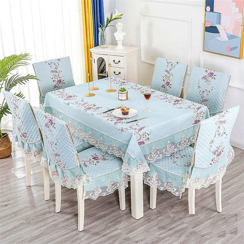

Rectangle/round Dining Table Chair Cover Home Chair Cover And Cushion Simple And Modern Floral Tablecloth Cotton Tablecloth, Shuijingmi