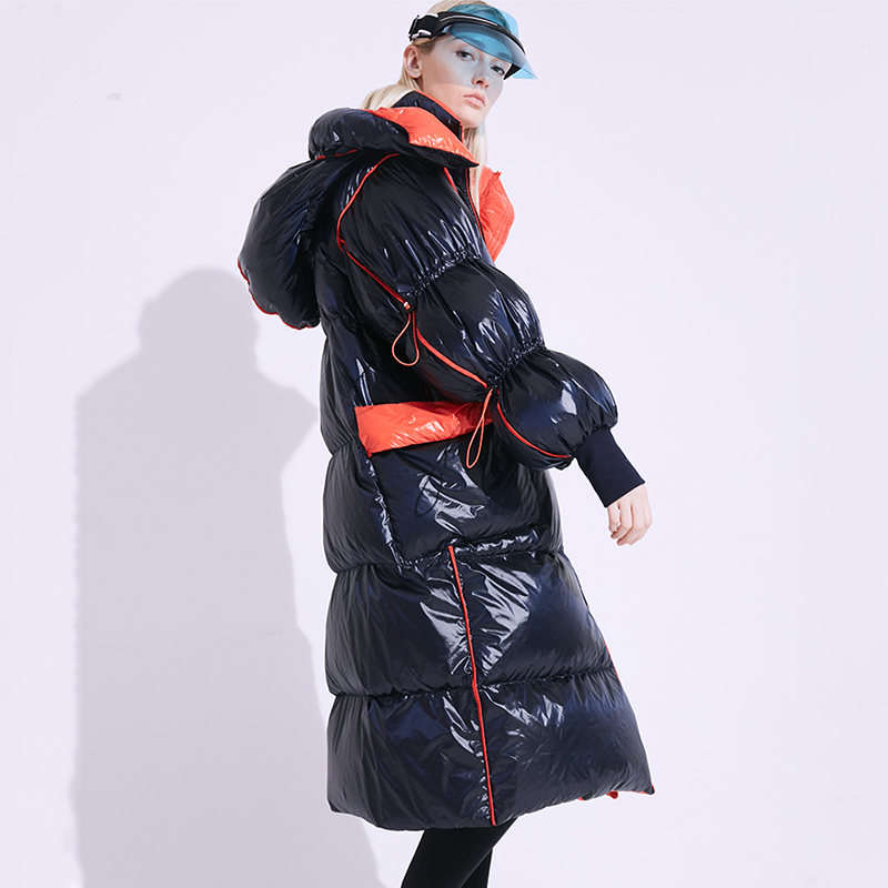 

2021 New Winter Thickness Warm Coat with Hood for Low Score 90% From White Down Parka Snow Showcase Outwear ESJL