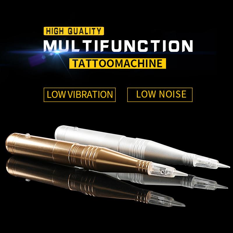 

Permanent Makeup Pen Machine Hair Stroked Eyebrow Tattoo Rotary Microblading Pen For Eyeliner Lip Anodized Silver/Gold Surface